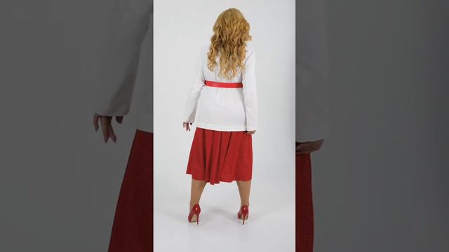 Костюм/комплект Swallow 453 белый/красный в горох