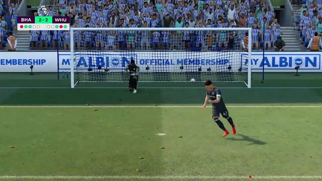 FIFA 22 - Brighton Vs West Ham United - Penalty Shootout