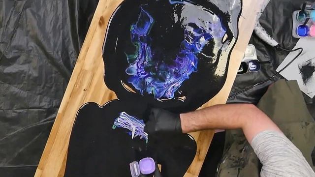 #64 Butterfly Nebula Table! MASSIVE Fluid Artwork - This Little Piggy Pigments - Rain & Pours