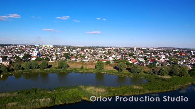 УРЮПИНСК С ВЫСОТЫ ПТИЧЬЕГО ПОЛЕТА 4K  ОЗЕРО ПОДПЕСОЧНОЕ ЦЕРКОВЬ