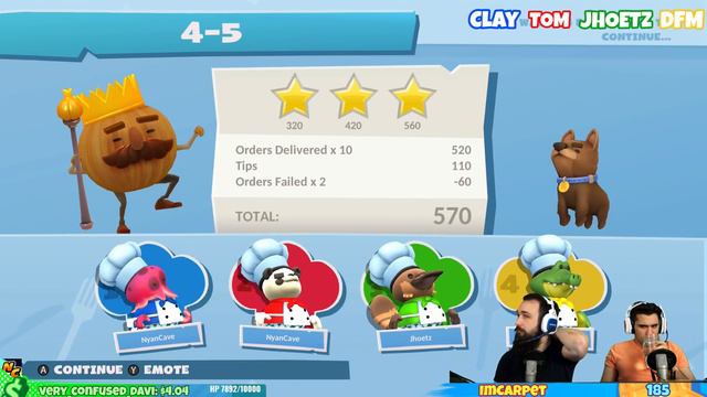 【 OVERCOOKED 2 】I Can't Believe My Food Is This SALTY!