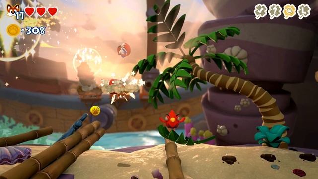 Super Lucky's Tale - Gillys Island - 100% Walkthrough - All Achievements (Three Cannon Salute)