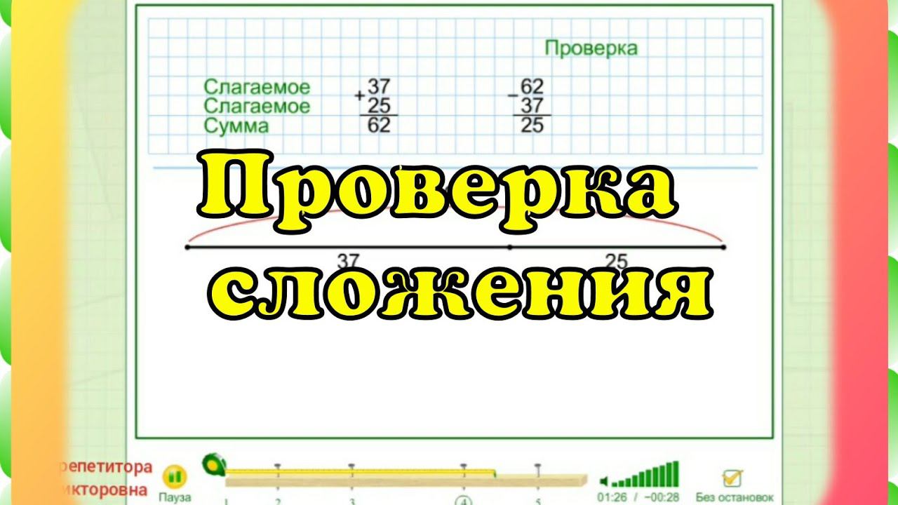 Проверка сложения