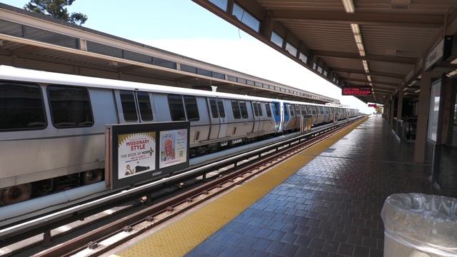 BART Train - D Car Bombardier MOVIA #3158 Berryessa Bound Orange Line At Hayward