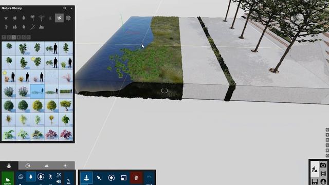 How To Create A LANDSCAPE DESIGN PERSPECTIVE SECTION + TOP VIEW #archibicc