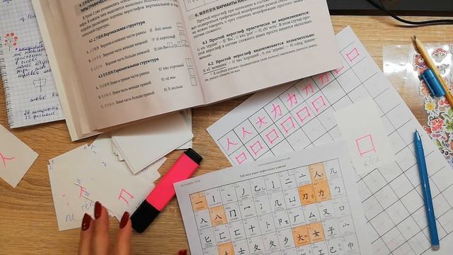 1.Изучаю китайский язык.Делаю карточки новых слов.