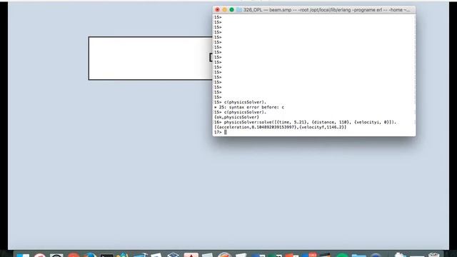 Simple Physics Solver In Erlang