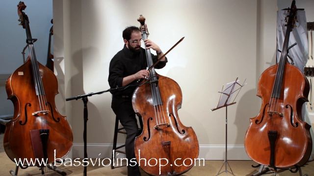 Ca 1890 German Carved Flatback Double Bass