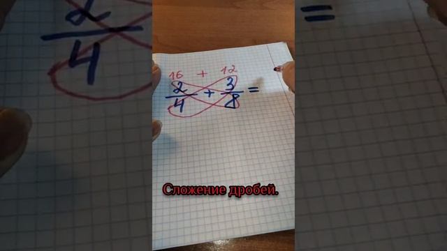 Сложение дробей.Быстро и просто.