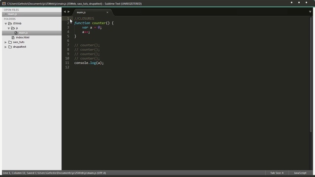 Курс JavaScript - Замыкания - Closures [Урок 11]