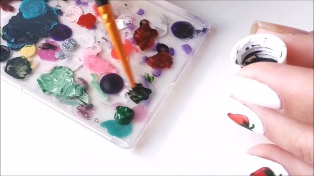 Рисуем клубнику \\ Яркий летний дизайн АКРИЛОВЫМИ красками