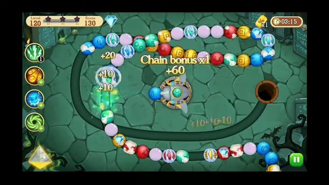 Jungle Marble Blast 2|Level 120|Collect Diamonds|Blast The Jewels|Egyptian Temple