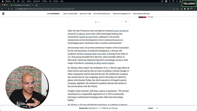 GodFather Of AI Quits Google With A Hint Of Danger