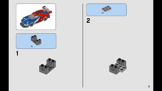 Instructions For LEGO 75881 2016 Ford GT & 1966 Ford GT40 Instrukcja