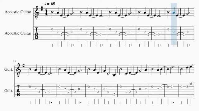 SUPER EASY Guitar Tab: How to play Minecraft  by C418