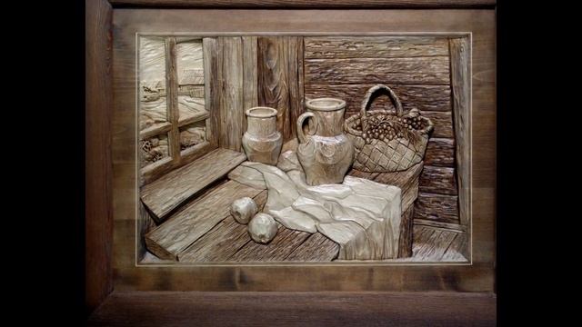 Виктор Дубовик. Резные картины из дерева.