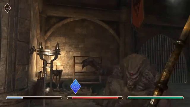 The Elder Scrolls: Blades | Combat-enchanted Battleaxe Vs. Level 50 Ancient Troll