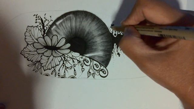 Zentangle Inspired Dark Art || Surreal Drawing || Ink And Graphite