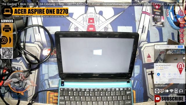 TUTORIAL CARA GANTI DAN PASANG KEYBOARD ACER ASPIRE ONE D270