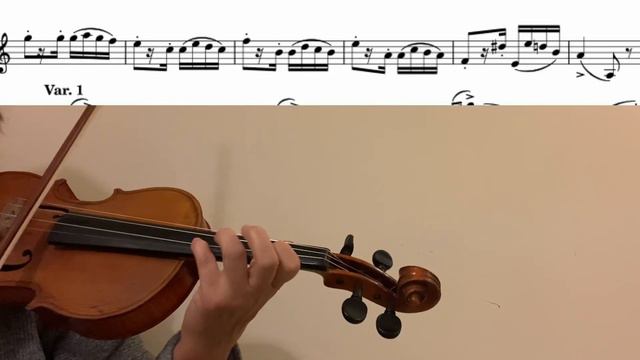 Paganini Caprice24 Tutorial(short)violin Tutorial/sheet Music/close Up/learning Tempo