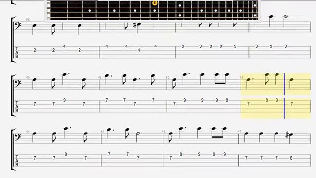 Beatles The   I Need You BASS GUITAR TABLATURE