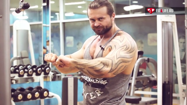 УПРАЖНЕНИЕ  РАЗГИБАНИЯ РУК НА БЛОКЕ СТОЯ