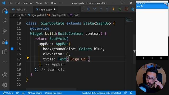 How To Build A TWITTER Clone App  W/Flutter - #2 -Firebase Authentication