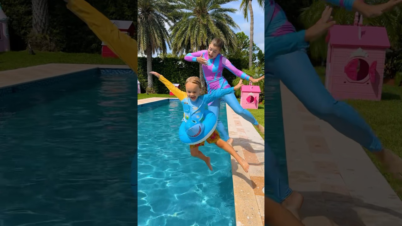 Крис узнает правила безопасности в бассейне