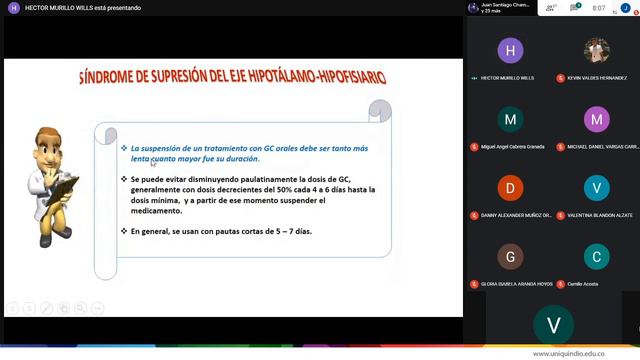 Grabación de la Clase de Glucocorticoides 2 del Dr Murillo 26/08/2020