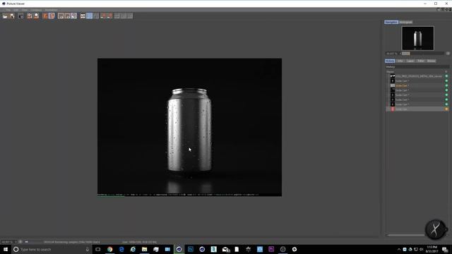 5K Soda Can With Water Drops Mockup Speedart #Photoshop #cinema4D #OctaneRender