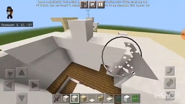 3 часть стандофф 2 в майнкрафте Sandstone, дом с балконом