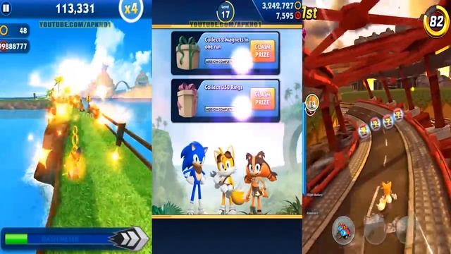 Sonic Dash TAILS VS Sonic Dash 2 TAILS VS Sonic Forces Speed Battle TAILS