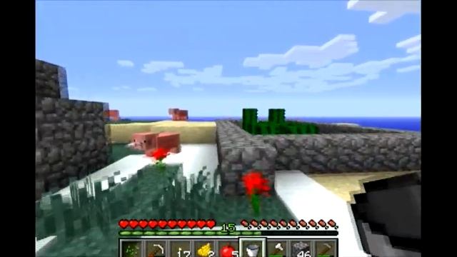 Minecraft выживание на острове #2 фермы!