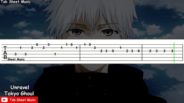 Tokyo Ghoul OP   Unravel Guitar Tutorial