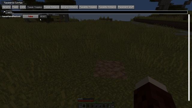 Tweakeroo Minecraft Mod - Automatic Hand Restock