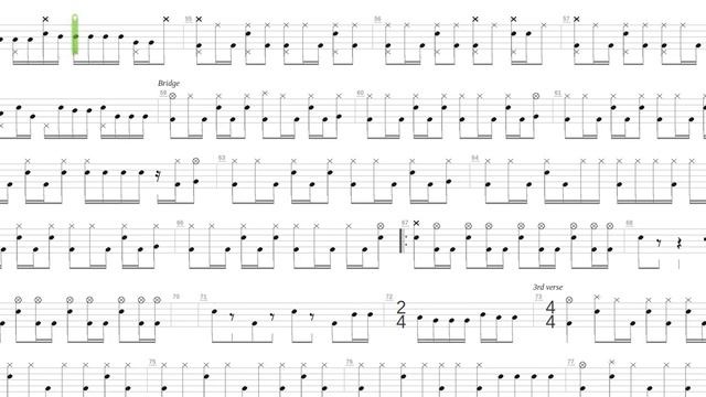 Glass + Incubus + Drum Only + Drum Tab