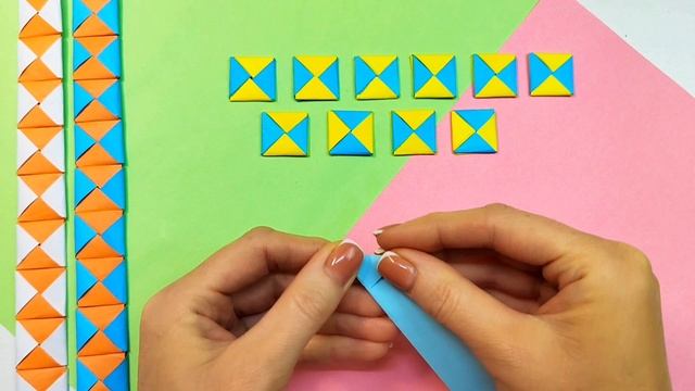 Оригами БРАСЛЕТ из бумаги / Оrigami PAPER BRACELET