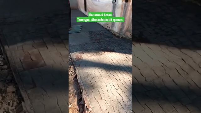 ?Отмостка из печатного бетона? #строительство #благоустройство #ландшафтныйдизайн #отмостка