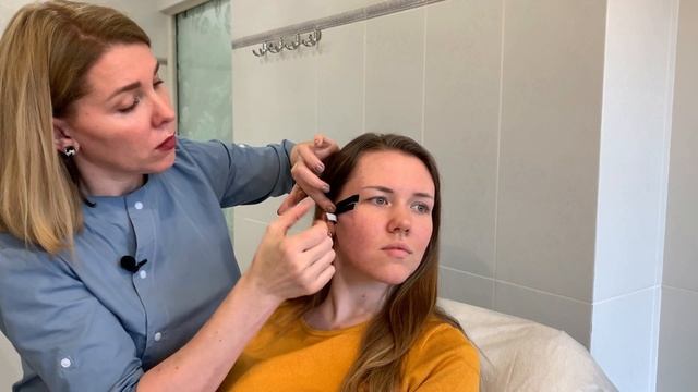 Тейпирование лица для снятия отечности  мастер класс