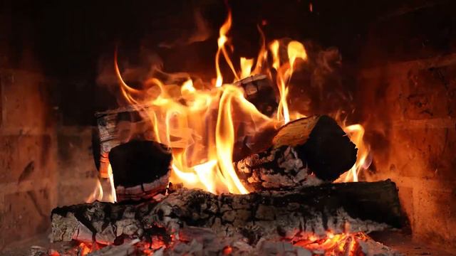 12-Hour Cozy Fireplace Retreat In 4K🔥Relaxing With Burning Logs And Crackling Fire Sounds