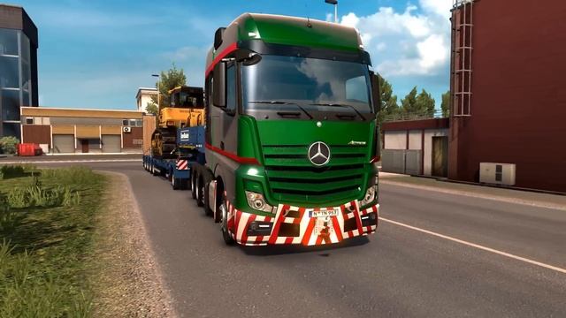 ETS2 Heavy Cargo Pack DLC - 8x4 Mercedes-Benz New Actros Trailer Pick Up