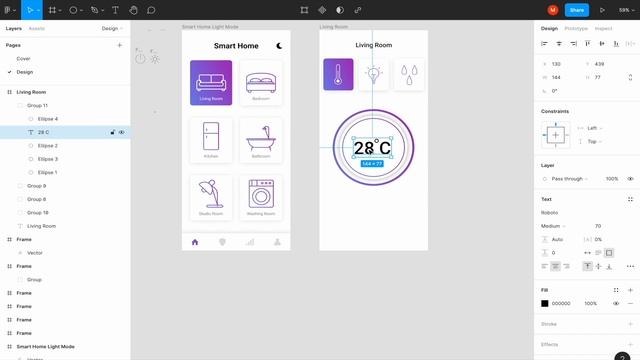 Day - 72 || Smart Home App UI Kit Template Design In FIGMA|| Daily UI Design Challenge