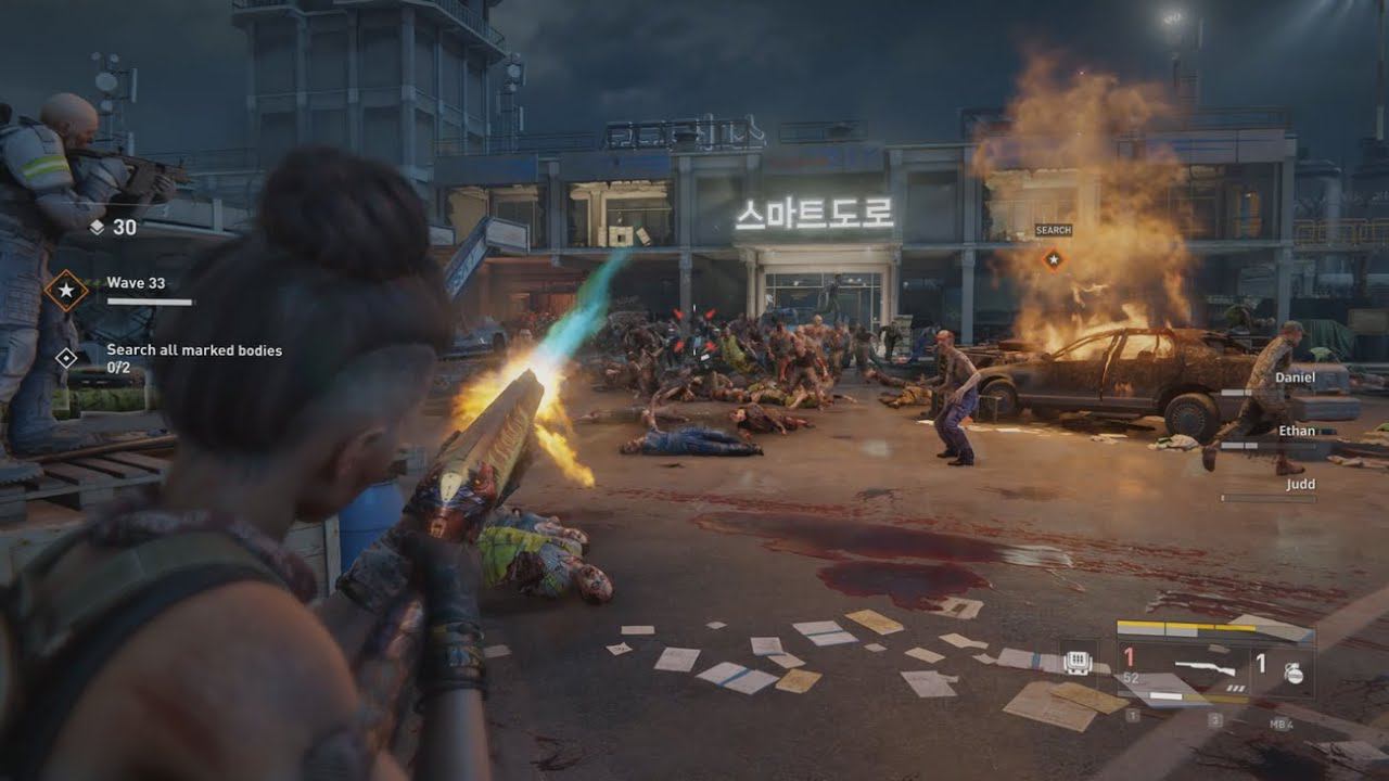 World War Z - Zeke Exterminator Horde Mode Hard SOLO (33 Waves)