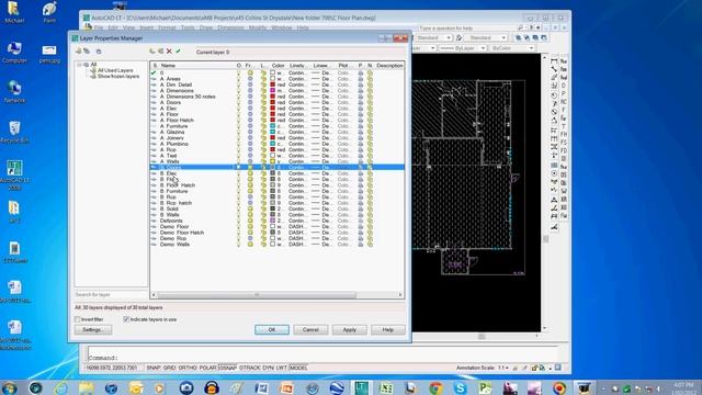 AutoCAD Tutorial 1 - Layer Names For Architects