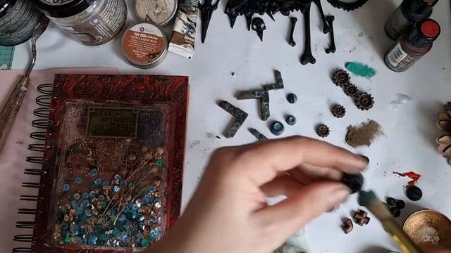 Art Journal Cover-shaker With Finnabair New Moulds By Anastasia Korvyakova