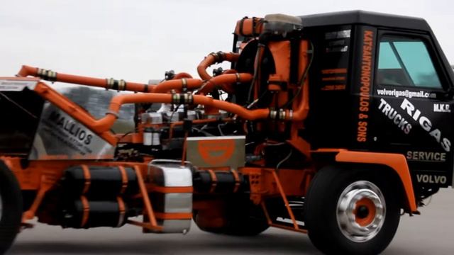 Volvo F-16 AIR Force Terminator/ Drag Battle Race Truck/ Thiva, Greece