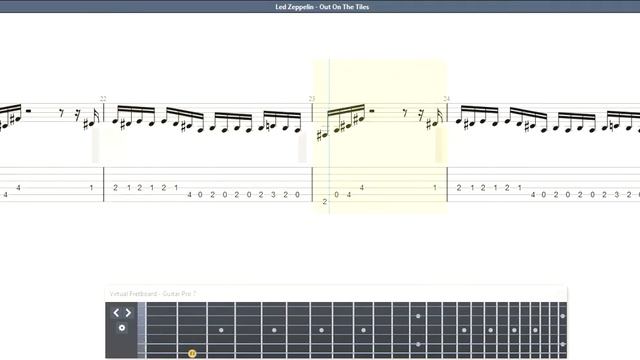 Led Zeppelin - Out On The Tiles GUITAR TAB