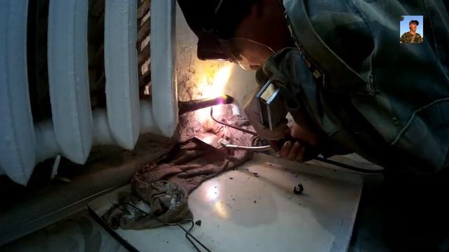 Газосварка .ЖКХ. Замена сгона на батарее. Попадос. Gas Welding. Housing And Communal Services.