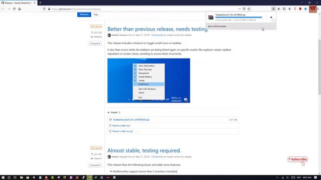 How To Get Centred Icons With Fully Transparent Background In Windows Taskbar ?
