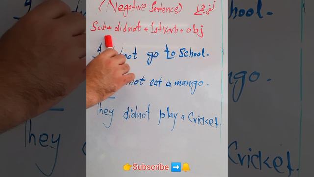 Past Indefinite Tense (negative Sentences) With Hindi, Urdu. Channel (learn And Teach 110)